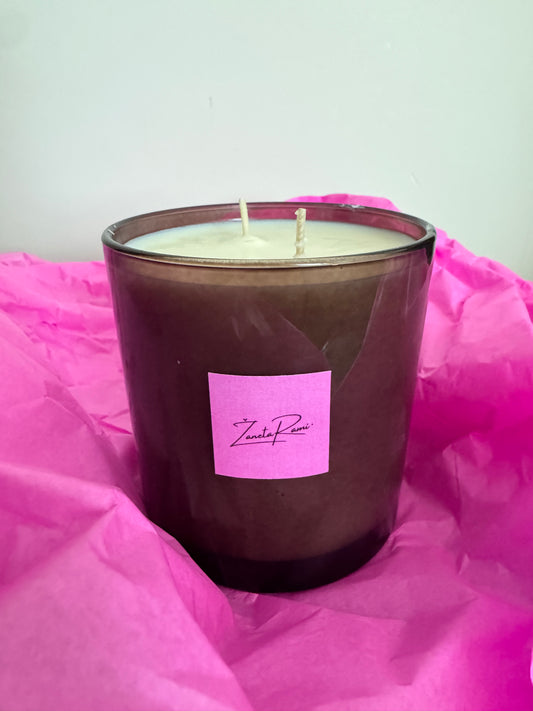 Rankų darbo sojų vaško žvakė